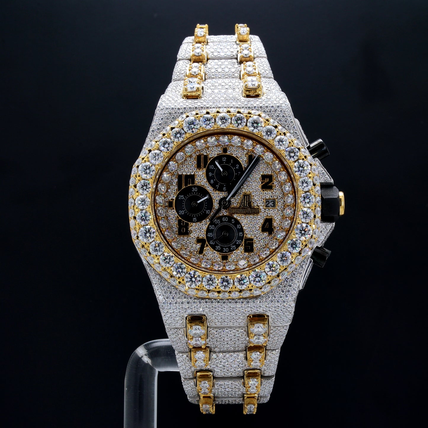 Luxury Men's Watch AP Yellow & White