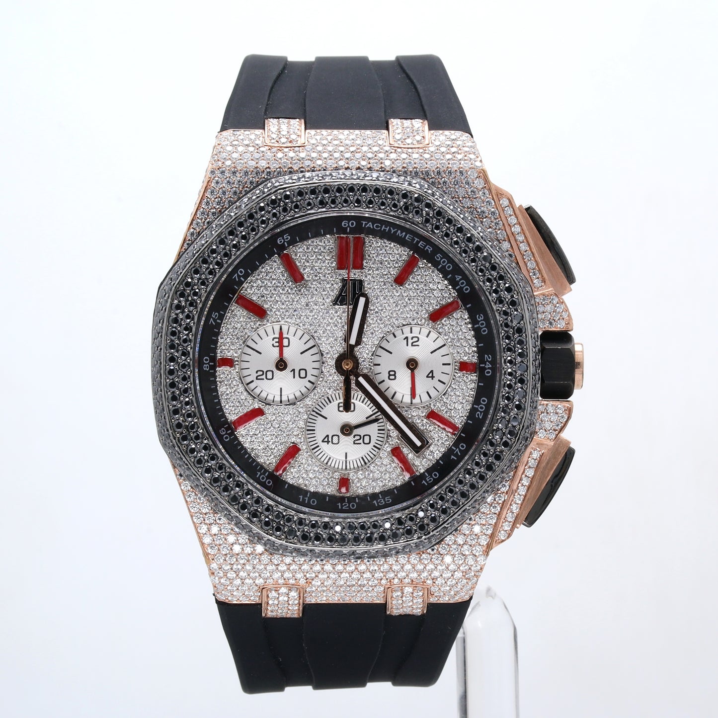 Luxury Men's Watch AP White & Rose