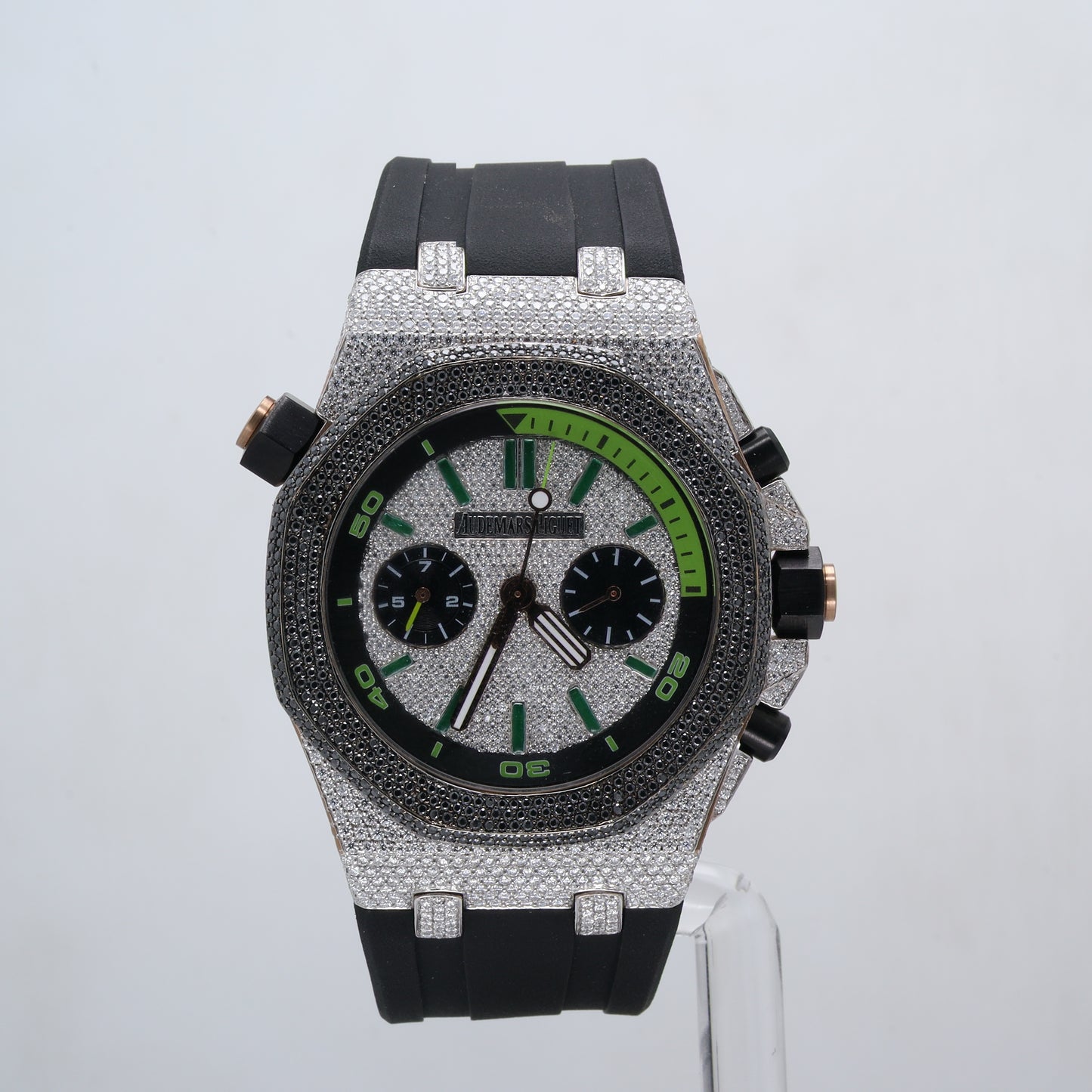 Luxury Diamond Watch Ap Gray