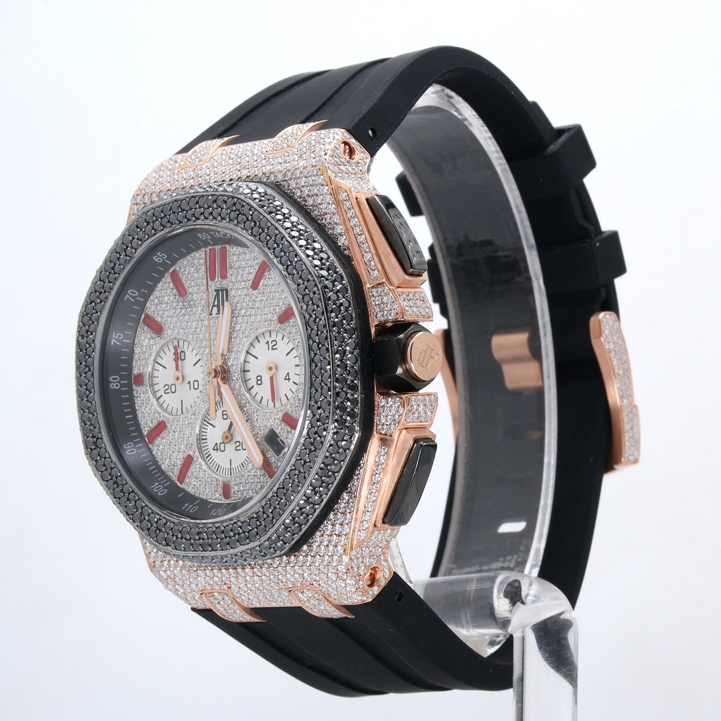 Luxury Men's Watch AP White & Rose