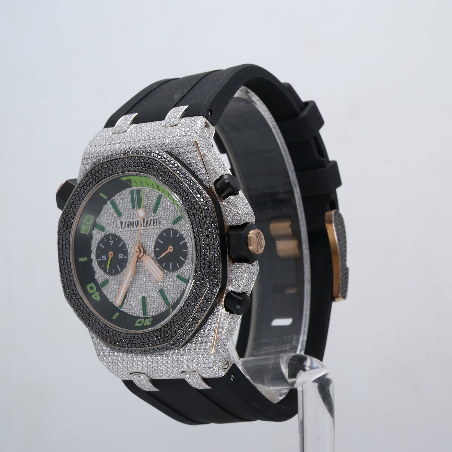 Luxury Diamond Watch Ap Gray