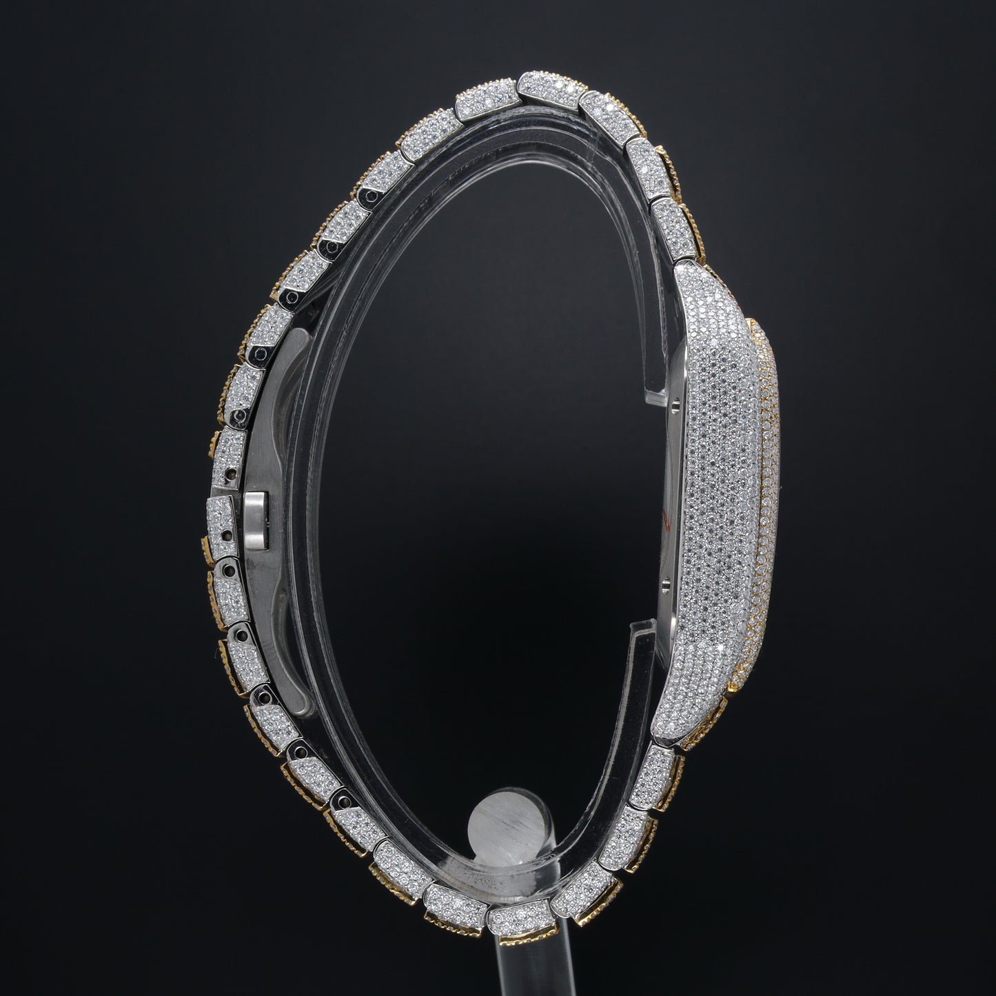 Luxury Diamond Watch Cartier Gold white