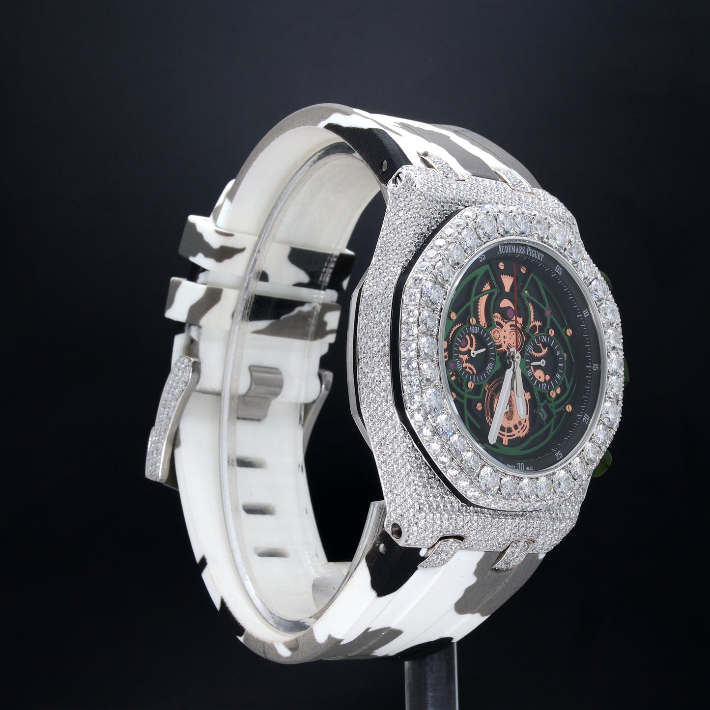 Luxury Men's Diamond Watch AP Military Belt
