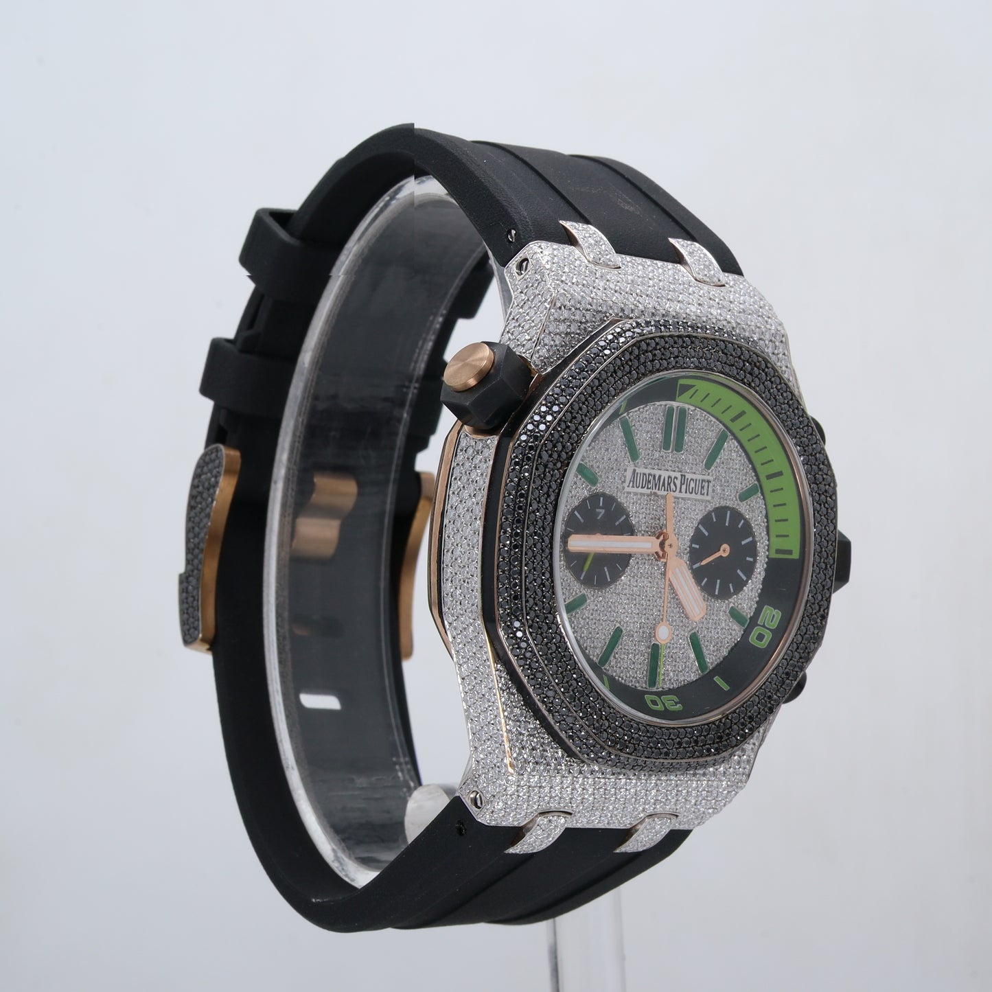 Luxury Diamond Watch Ap Gray