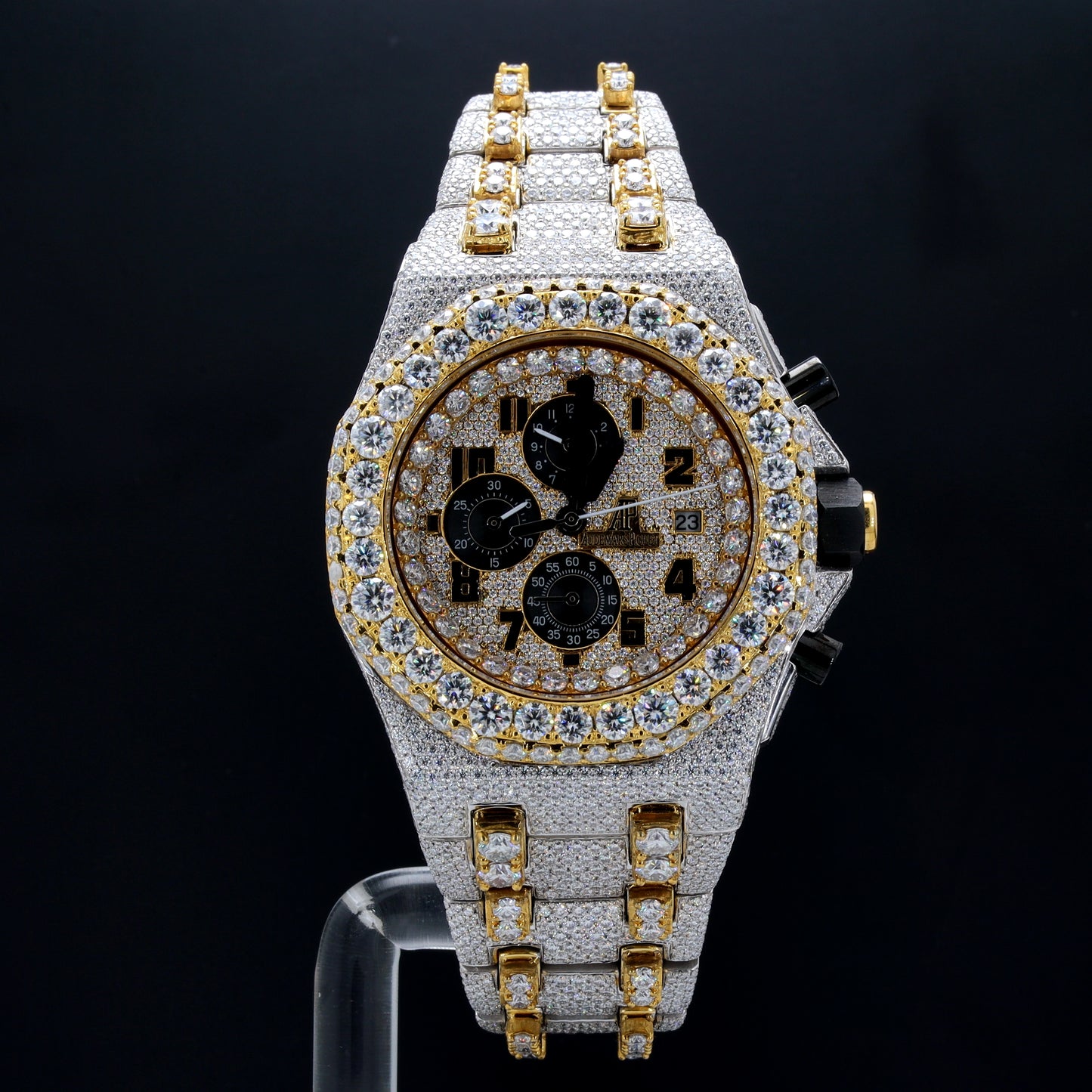 Luxury Men's Watch AP Yellow & White