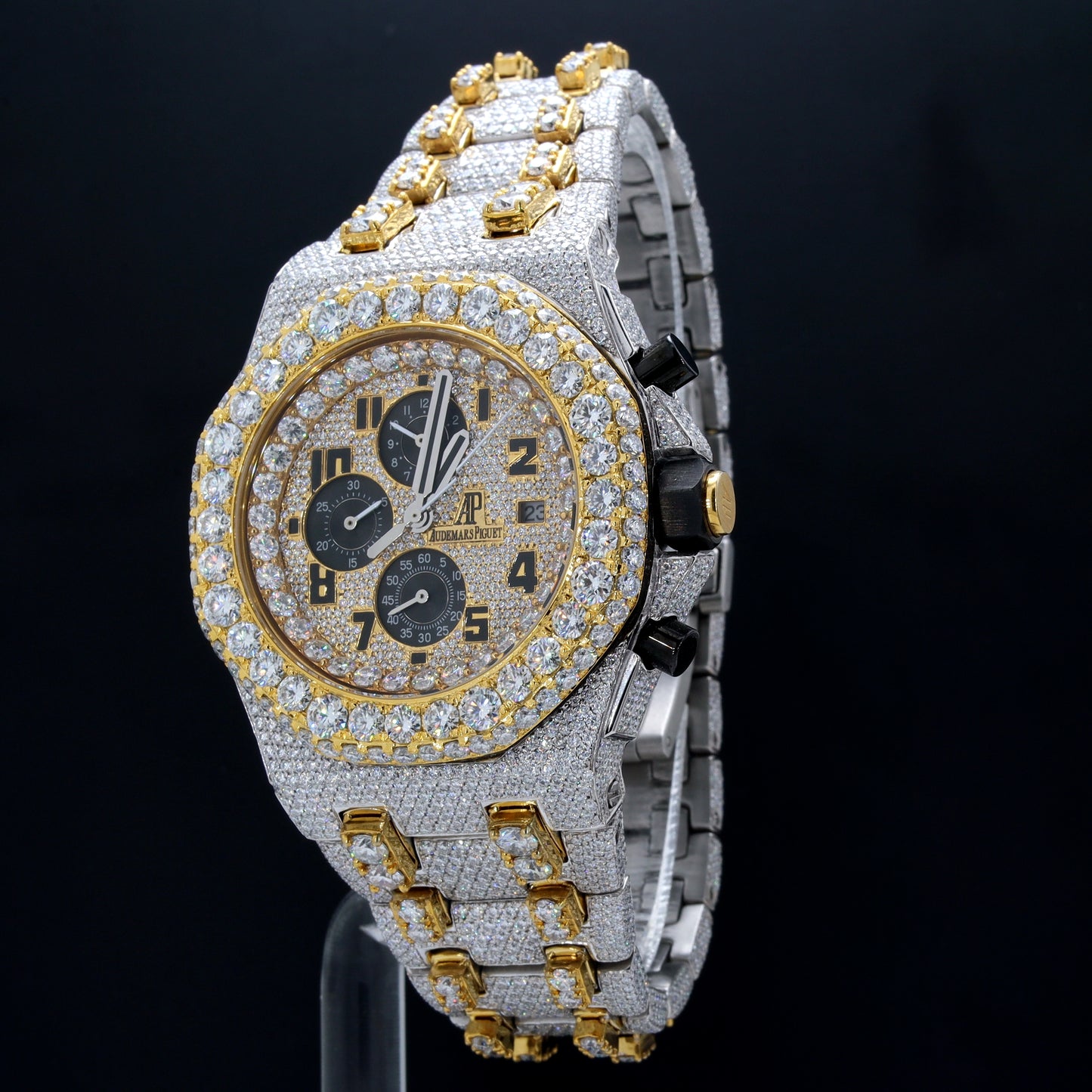 Luxury Men's Watch AP Yellow & White