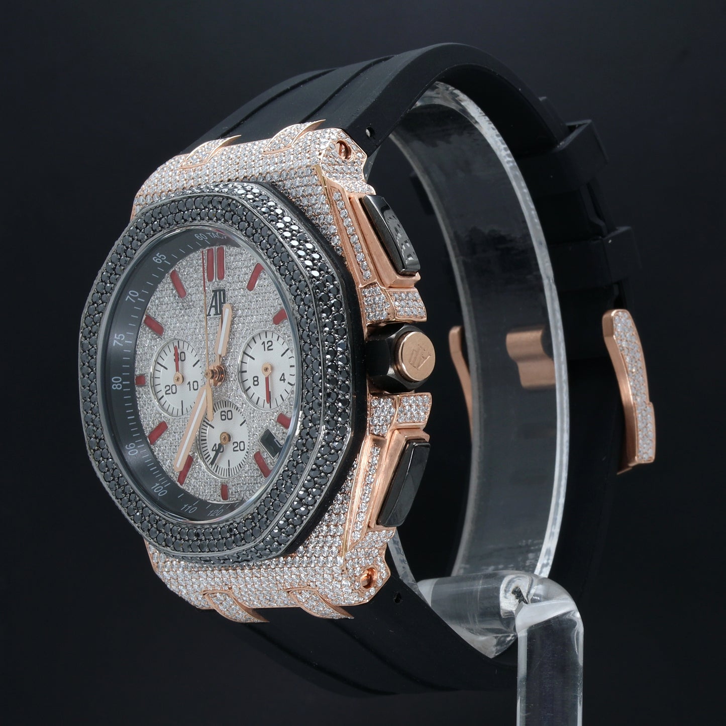 Luxury Men's Watch AP White & Rose