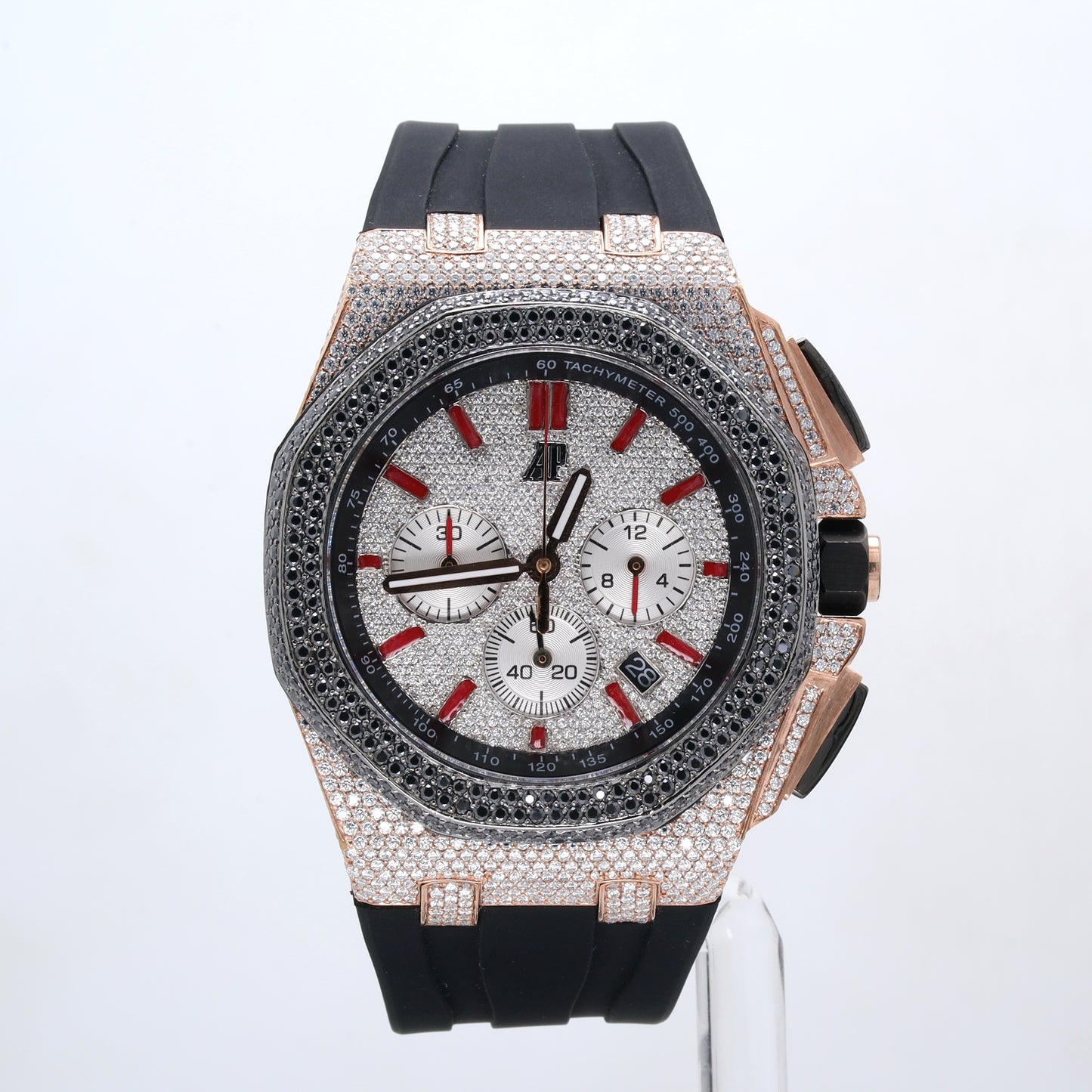 Luxury Men's Watch AP White & Rose