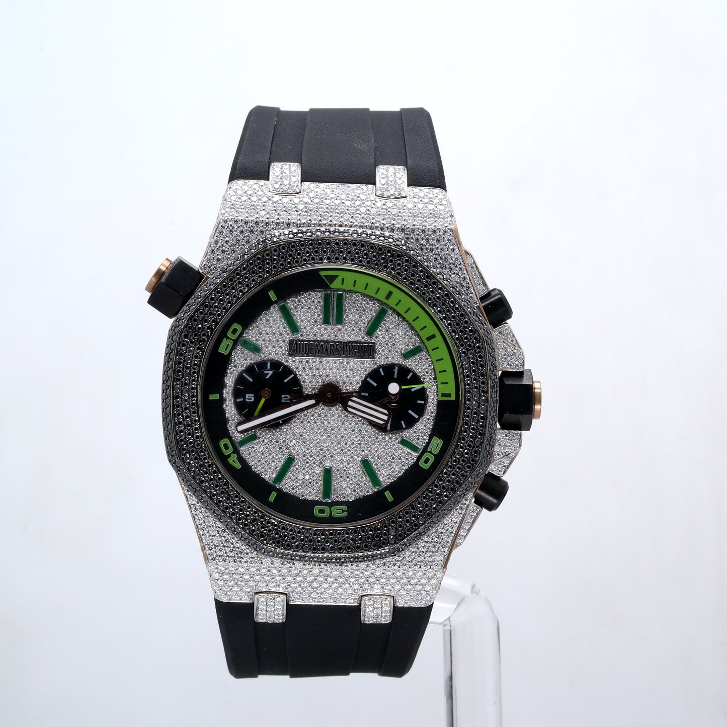 Luxury Diamond Watch Ap Gray