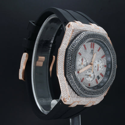 Luxury Men's Watch  AP White & Rose