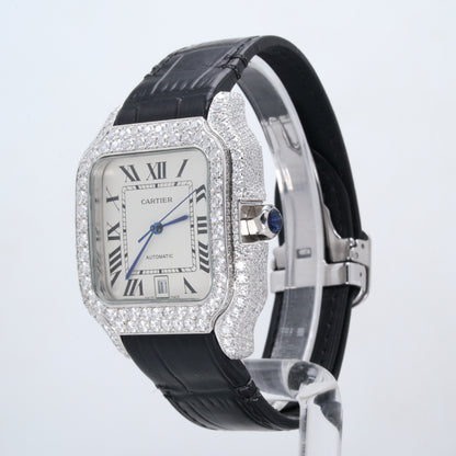 Luxury Men's  Diamond  Watch  Cartier