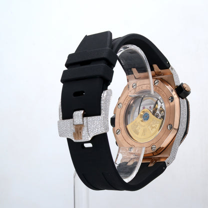 Luxury Diamond   Watch Ap Pink