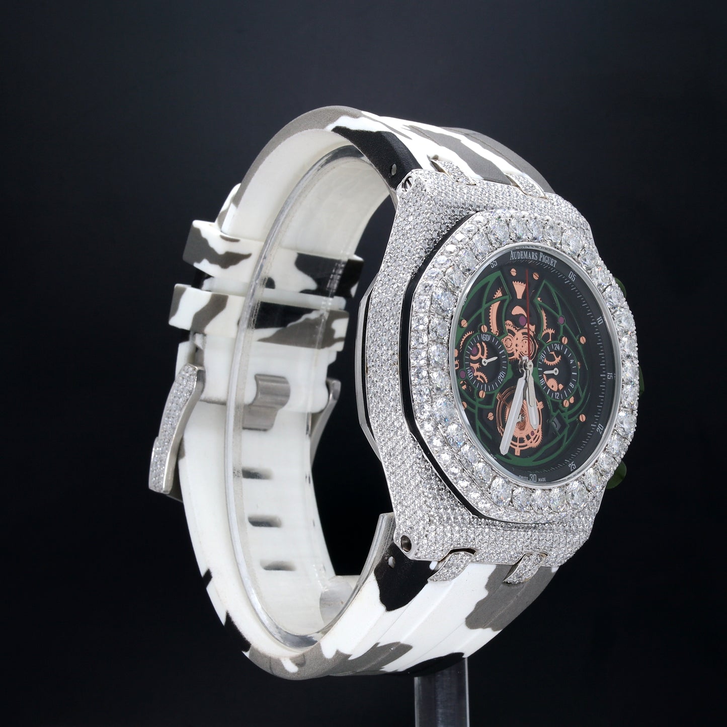 Luxury Men's  Diamond  Watch  AP Military  Belt