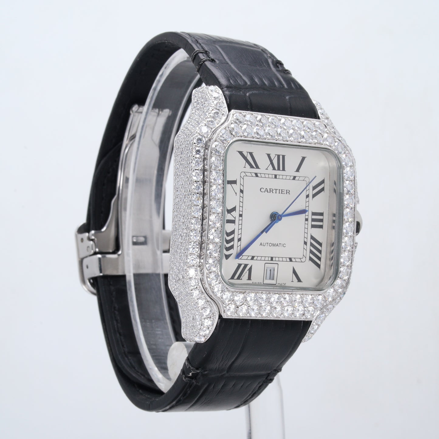 Luxury Men's  Diamond  Watch  Cartier