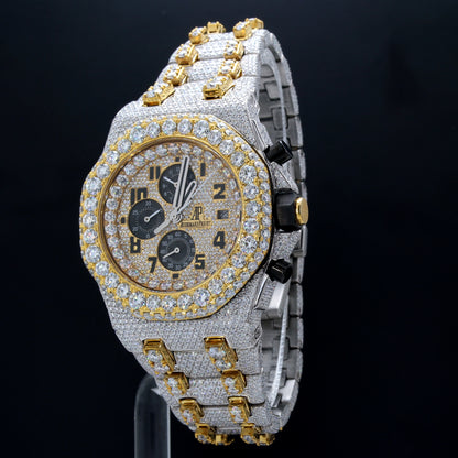 Luxury Men's Watch  AP Yellow & White