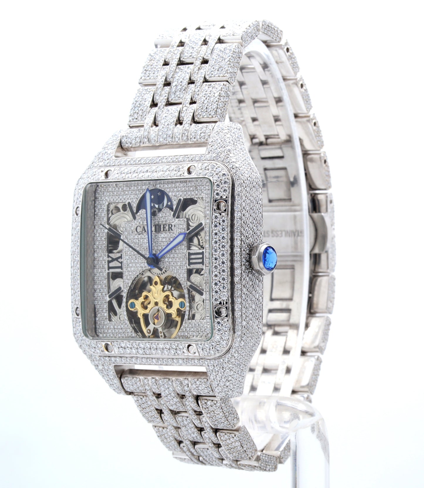 Luxury Men's  Watch Diamond    Cartier White ..