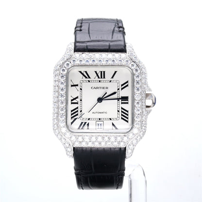 Luxury Men's  Diamond  Watch  Cartier